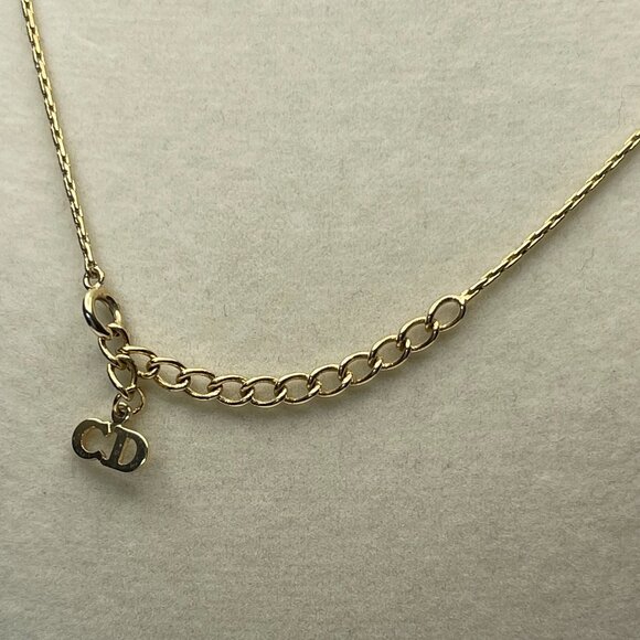 Christian Dior Vintage Crystal Heart Pendant Necklace - Preowned - Picture 4 of 5